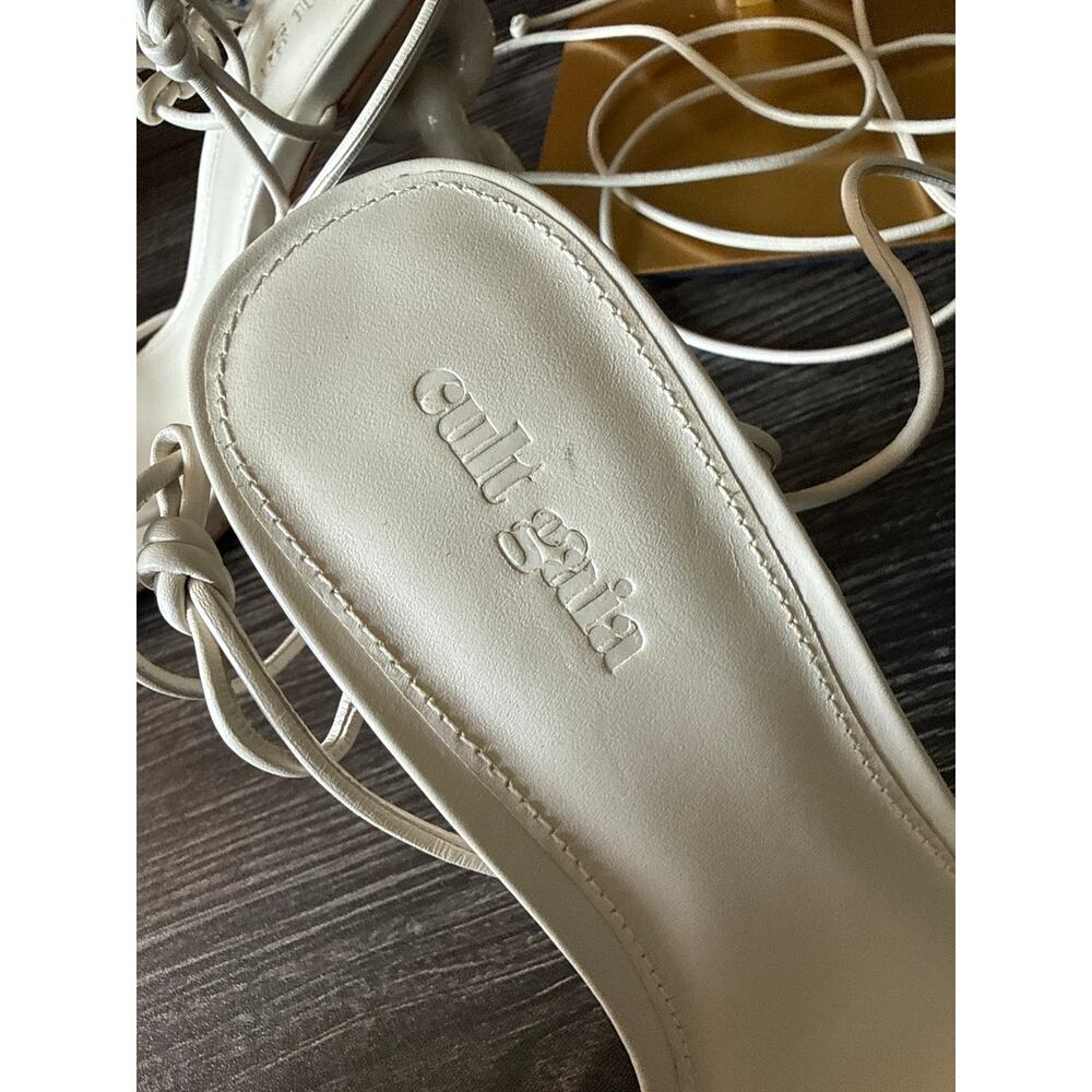 Cult Gaia Beige Zadie Ankle Strap Sandals Sz. 36.5 - Picture 4 of 6